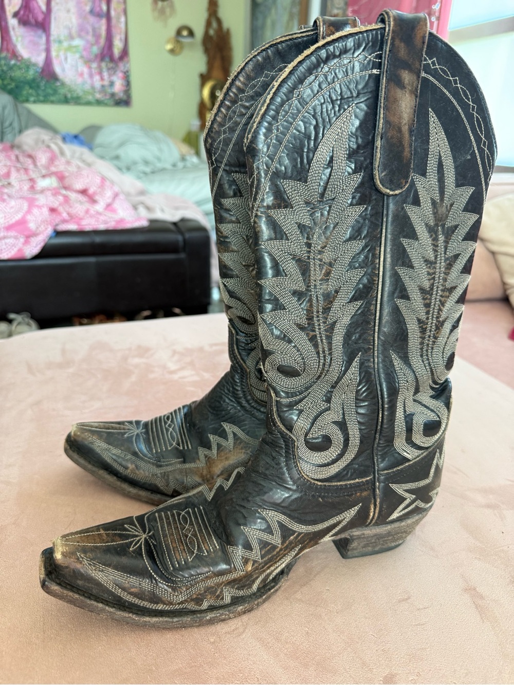 Old Gringo distressed black Nevada boots